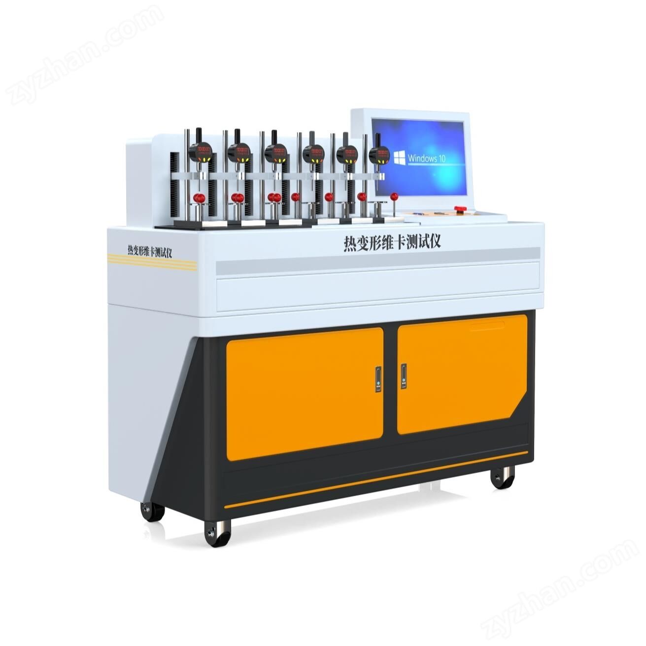 Floor standing hot deformation Vicat tester with six workstations
